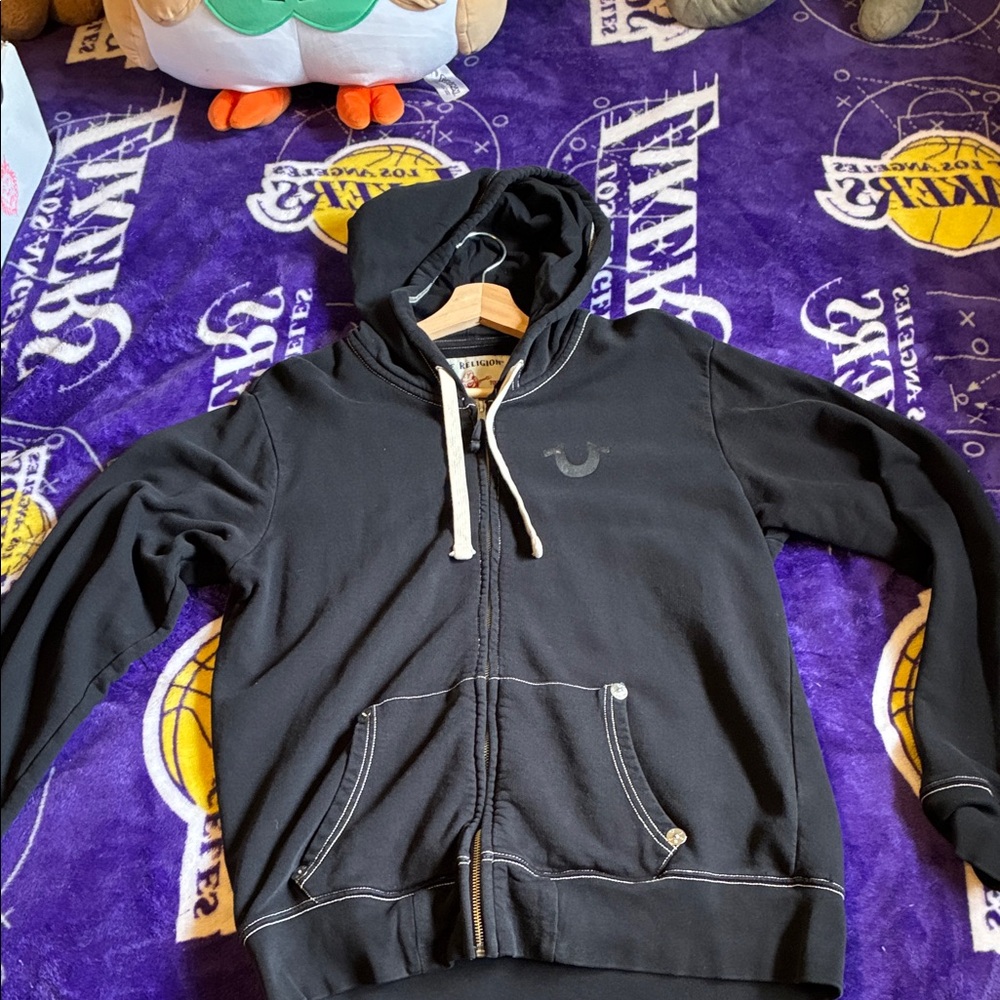 True Religion Black Graphic Hoodie